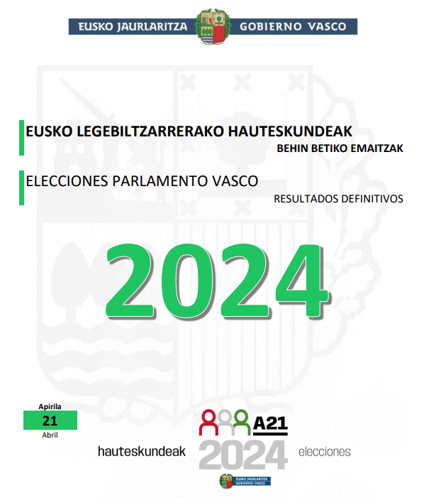 Portada elecciones Parlamento Vasco 2024