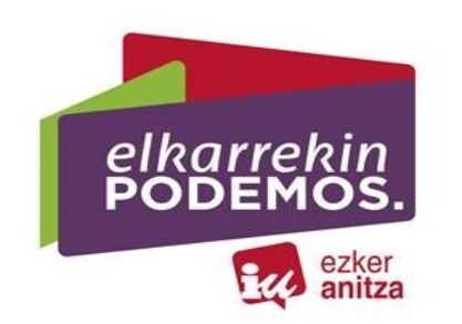 Logotipo de la formaci&oacute;n eletoral ELKARREKIN PODEMOS-IU (PODEMOS-AHAL DUGU/EZKER ANITZA-IU)